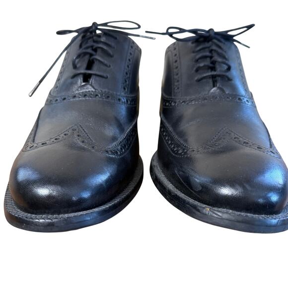 COLE HAAN Mens Wingtip Oxfords Shoes Size 10M C12209 Black - Picture 2 of 12